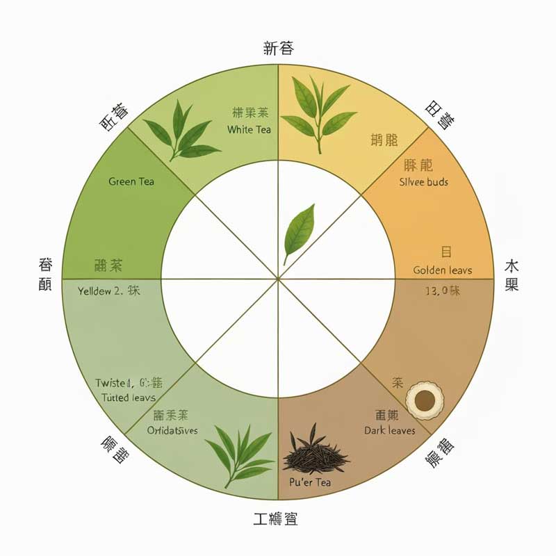 Visual guide illustrating the traditional Chinese gongfu tea ceremony process from warming the pot to multiple infusions with proper technique demonstrated